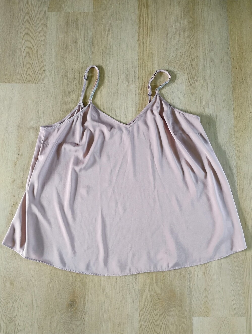 Torrid Blush Pink Satin Camisole With Sparkle Straps